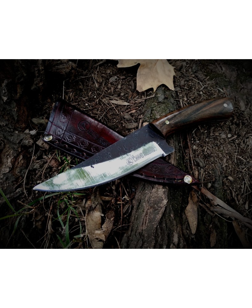 Premium Hunting Knife – Handmade Carbon Steel with Leather Sheath