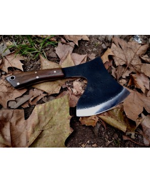 Carbon Steel Axe with Leather Sheath for Outdoor Survival