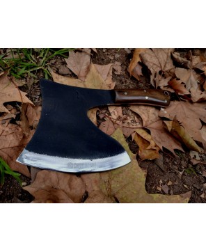 Carbon Steel Axe with Leather Sheath for Outdoor Survival