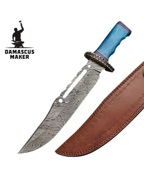 Custom Damascus Hunting Knife