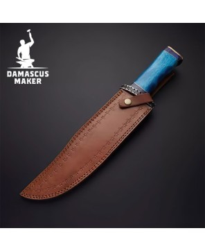 Custom Damascus Hunting Knife