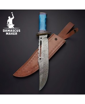 Custom Damascus Hunting Knife