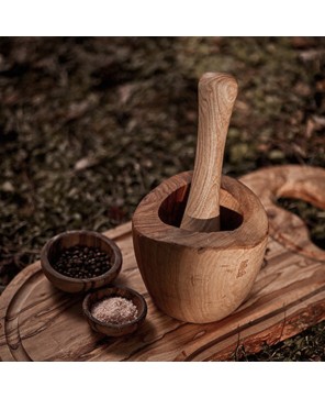 Handcrafted Olive Wood Mortar & Pestle – Durable & Stylish