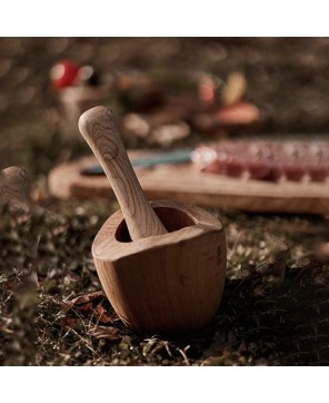 Handcrafted Olive Wood Mortar & Pestle – Durable & Stylish