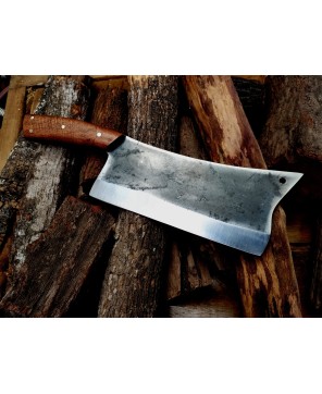 Neuquina Cleaver – 1095 Carbon Steel Butcher Knife with Leather Sheath