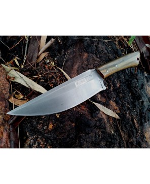 Bushcraft Hunting Knife – 1095 Carbon Steel with Leather Sheath