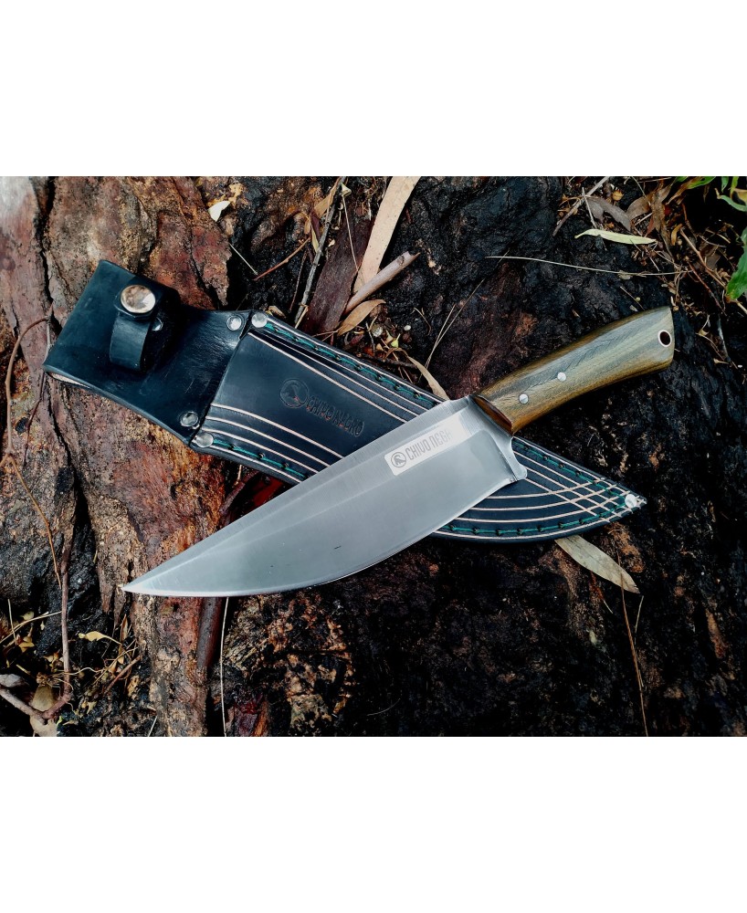 Bushcraft Hunting Knife – 1095 Carbon Steel with Leather Sheath