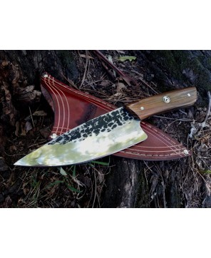 Mount Hunting Knife – 1095 Carbon Steel with Leather Sheath