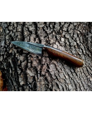 The Little Blood Veronica Knife – Vintage Steel BBQ Knife with Leather