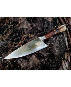 Creole Knife – 5160 Carbon Steel BBQ Knife with Leather sheath