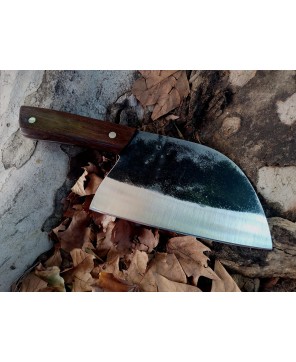 Hostile Serbian Cleaver – 1095 Carbon Steel Butcher Knife