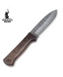 Handmade Damascus Bushcraft Knife with Chestnut Wood Handle