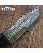 Custom Handmade Damascus Steel Tracker Knife with G10 Handle