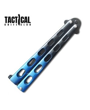 5.25" Closed Length Blue Striker Balisong Butterfly Knife