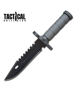 Tactical Bowie Knife with Fire Starter & Sharpening Rod for Survival