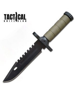 Tactical Fixed Blade Bowie Survival Knife with Fire Starter