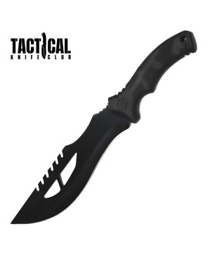 Black Fixed Blade Hunting Bowie Machete Knife 15" Outdoor Tool