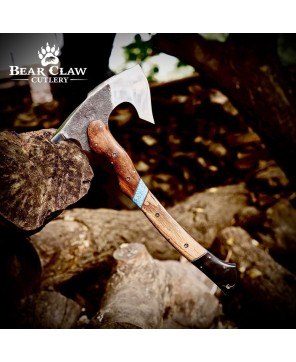 Handmade Forged Bushcraft Camping Axe 17" High Carbon Steel