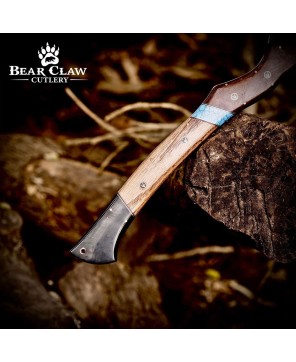 Handmade Forged Bushcraft Camping Axe 17" High Carbon Steel