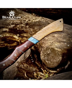 Handmade Forged Bushcraft Axe – 15.2" High Carbon Steel Blade