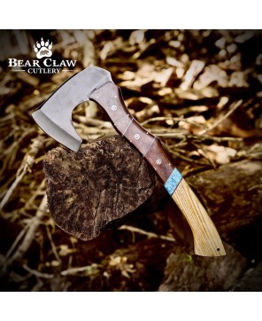 Handmade Forged Bushcraft Axe – 15.2" High Carbon Steel Blade