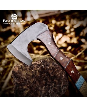 Handmade Forged Bushcraft Axe – 15.2" High Carbon Steel Blade