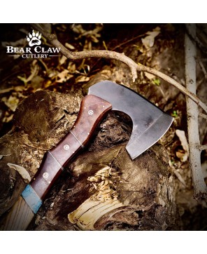 Handmade Forged Bushcraft Axe – 15.2" High Carbon Steel Blade