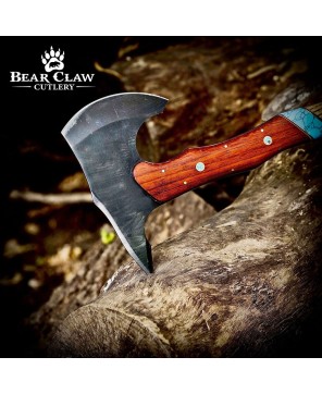 Handmade Forged Bushcraft Axe – 17" High Carbon Steel Blade