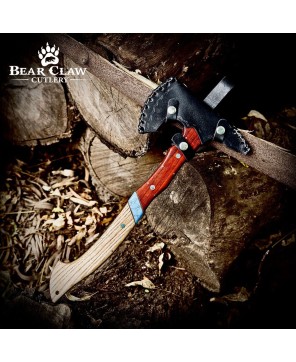 Handmade Forged Bushcraft Axe – 17" High Carbon Steel Blade