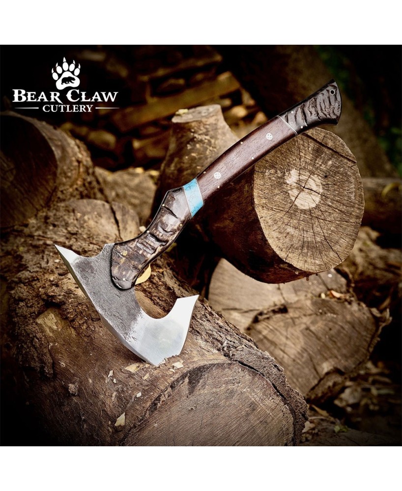 Handmade Forged Bushcraft Camping Axe | Durable High Carbon Steel