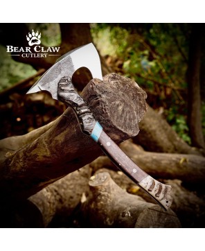 Handmade Forged Bushcraft Camping Axe | Durable High Carbon Steel