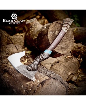 Handmade Forged Bushcraft Camping Axe | Durable High Carbon Steel