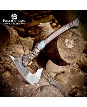 Handmade Forged Bushcraft Camping Axe | Durable High Carbon Steel