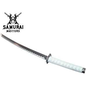 3-Piece White Dragon Samurai Katana Sword Set with Stand