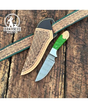 Yellowstone Damascus Skinner Knife – Hand-Forged & Premium Quality