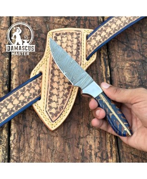 Damascus Hunting Skinner Knife – Hand-Forged & Premium Quality