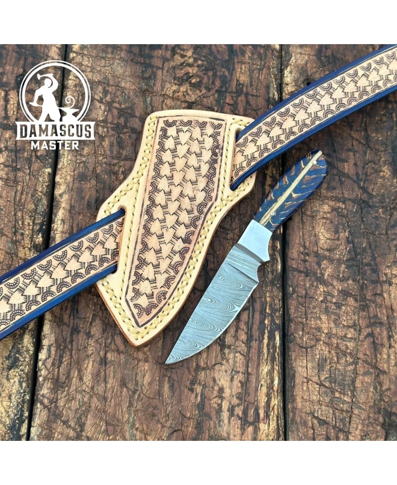 Damascus Hunting Skinner Knife – Hand-Forged & Premium Quality