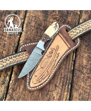 Prairie Damascus Skinner Knife – Hand-Forged & Premium Quality