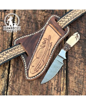 Prairie Damascus Skinner Knife – Hand-Forged & Premium Quality