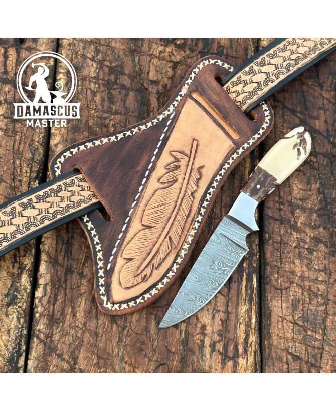 Prairie Damascus Skinner Knife – Hand-Forged & Premium Quality