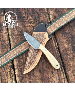 Dakota Damascus Skinner Knife – Hand-Forged & Premium Quality