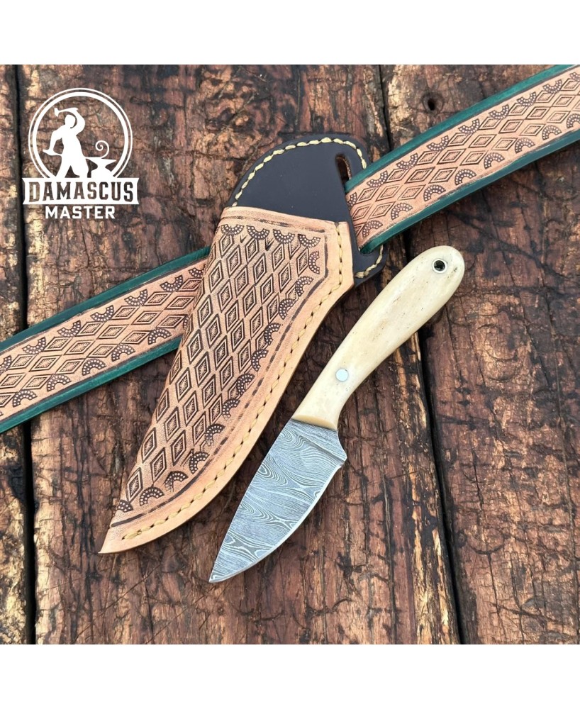 Dakota Damascus Skinner Knife – Hand-Forged & Premium Quality