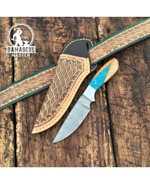 Canyon Damascus Skinner Knife – Handcrafted for Precision & Style