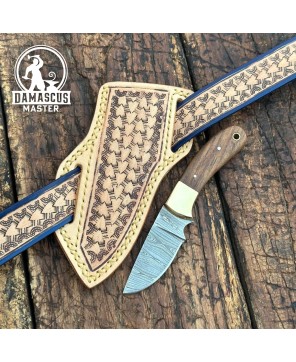 Desert Moon Damascus Skinner Knife – Precision & Elegance Combined