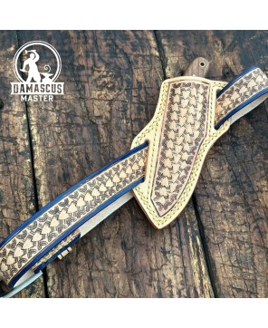 Desert Moon Damascus Skinner Knife – Precision & Elegance Combined