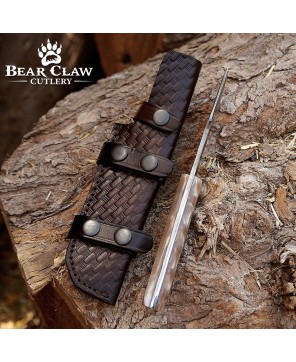 Fusion Gut Hook Hunting Knife | Damascus Steel & Pearl Handle