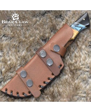 Morph Gut Hook Hunting Knife | Olive Wood & Turquoise Handle