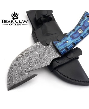 Hand-Forged Damascus Hunting Knife with Pakkawood Handle