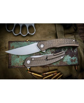 Shirogorov Quantum Ursus E-KAMO Titanium Bronze Folding Knife