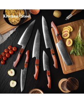 Infinity Japanese Pro Chef Knife Set – Damascus Steel & Sandalwood